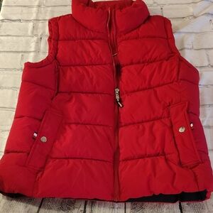 Tommy Hilfiger Women's Bright Red Quilted Vest